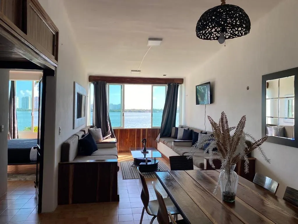 Hermoso Departamento En Zona Hotelera Frente A La Laguna Cancún Apartment
